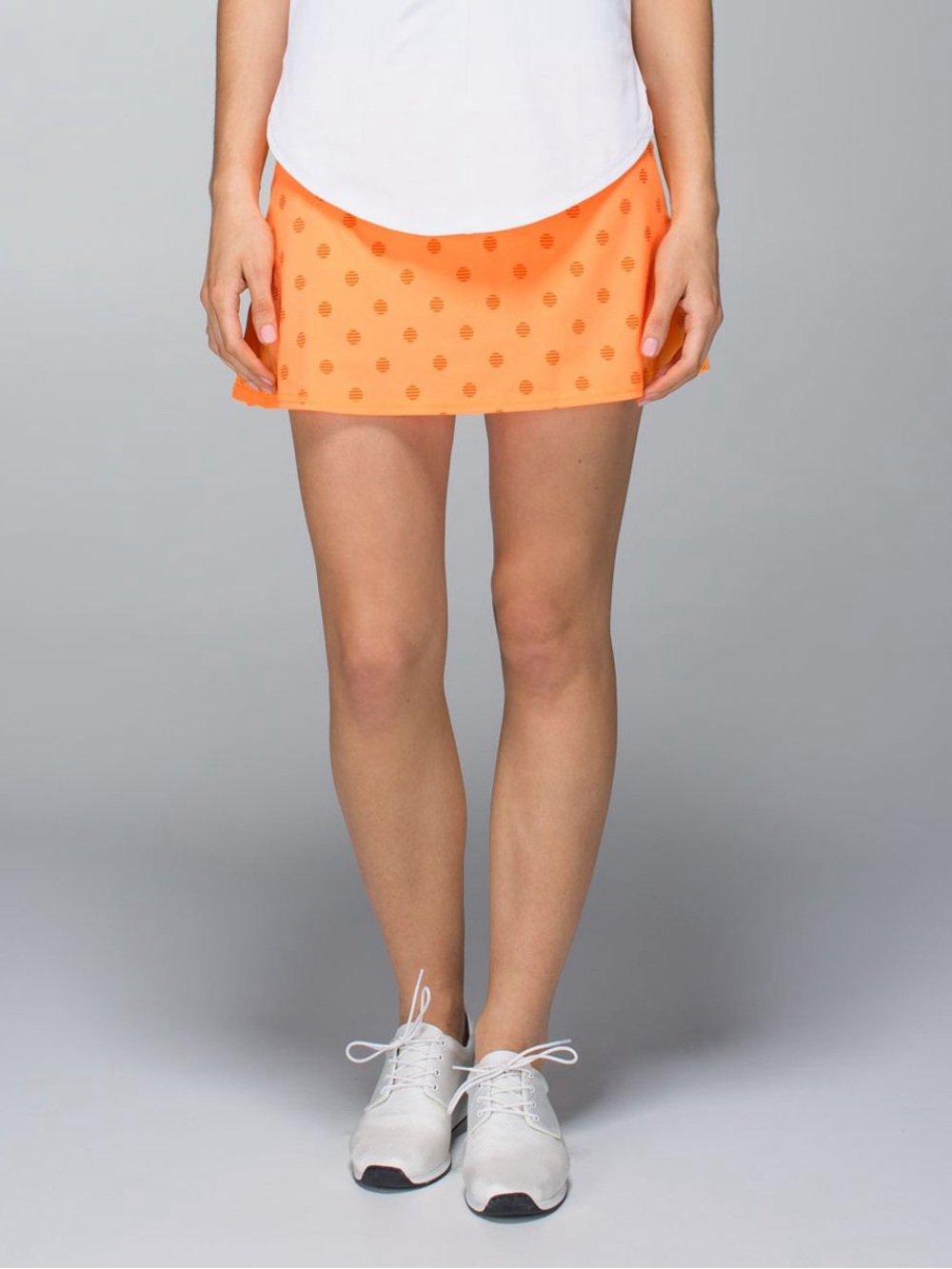Lululemon Pace Setter Skort *Stripe Dot Creamsicle Pop - Picture 6 of 10